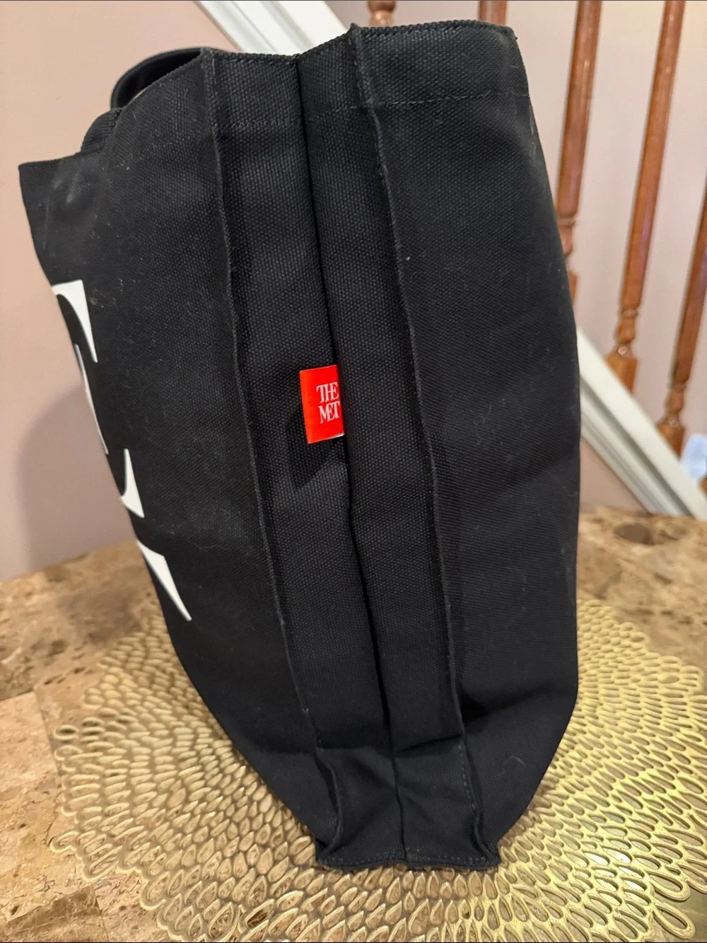 “THE MET” Black Canvas Tote Bag - The Metropolitan Museum of Art New York
